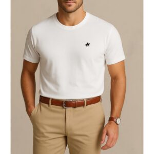 T Shirt with branded icon in white for male