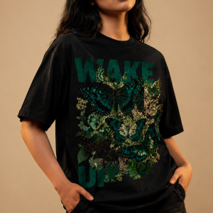 Wake Up drop shoulder shirt for male and female